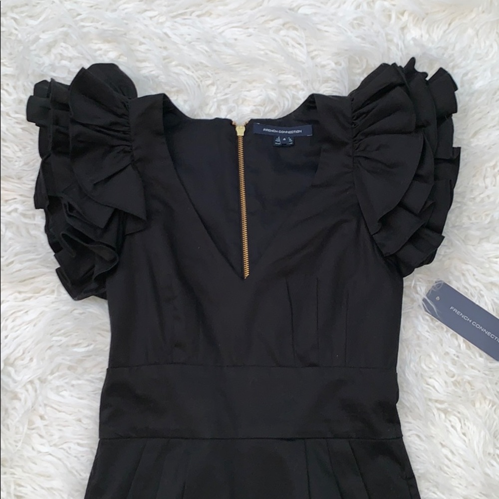 NWT French Connection Ruffle Cocktail Dress 4 - Picture 3 of 4